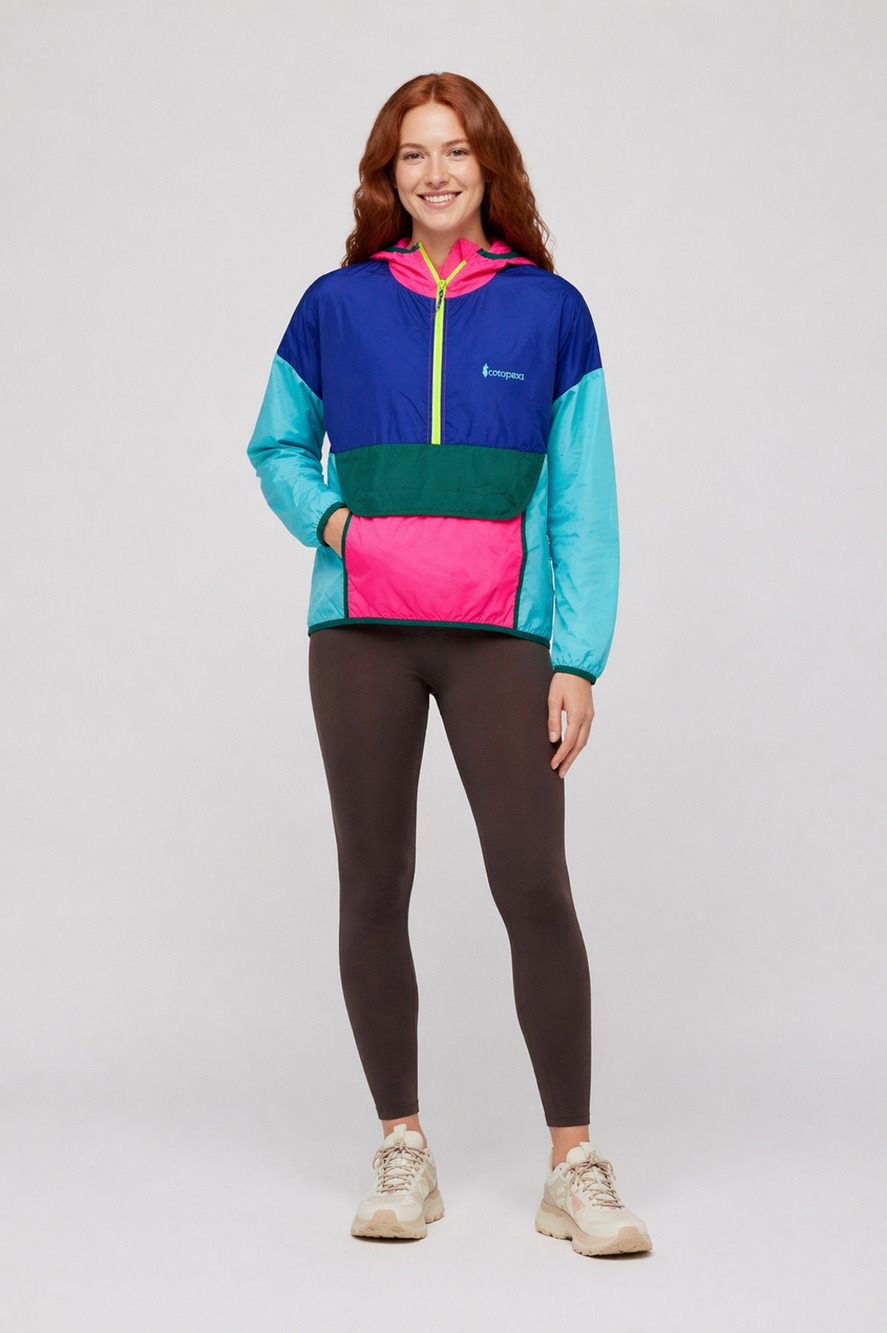Cotopaxi Womens Teca Windbreaker Jacker Half Zip Festival Size XS New Pink Blue